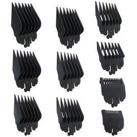INGQI New 10 Pack Clipper Guards Set Replacement Fits for Conair HC224W/HC244NGBV/HCT242WR - 1/16" to 1", Black