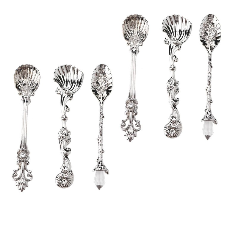 Coffee Espresso Spoons Set of 6 Tiny Spoon Vintage Cutlery