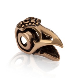 NKlaus Beard Jewellery Beard Bead Raven Head Viking Jewellery Bronze Jewellery 4310
