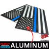 Riley Express 2x ALUMINUM Thin Blue Line Decal Sticker Car,