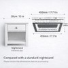 Finktonglan Square Crystal LED Flush Mount Ceiling Light, 17.7" Modern