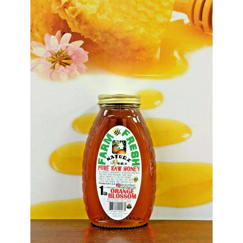 Naturz Beez RAW HONEY ORANGE BLOSSOM 2 Pack 1LB Each