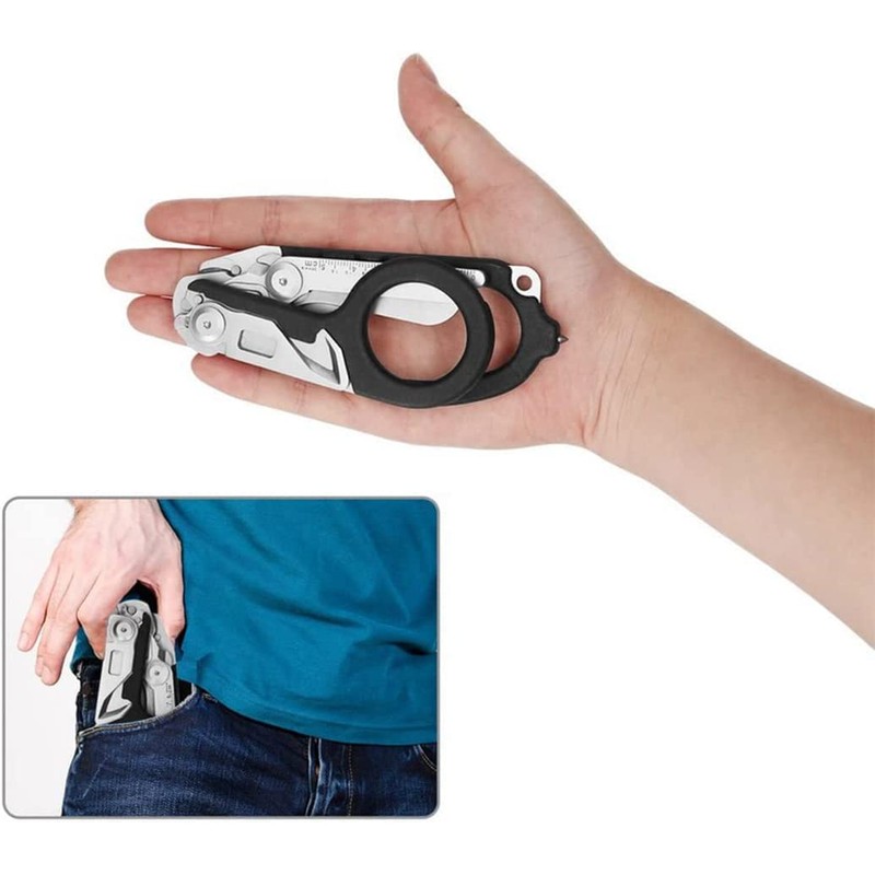 Elegital Emergency Response Shears, Stainless Steel Foldable Scissors Pliers, Outdoor