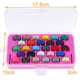 New brothread 28pcs Assorted Colours 60S/2 (90WT) Pre-Wound Bobbins Bottom Thread Plastic Size A SA156 for Embroidery and Sewing Machine DIY Embroidery Thread Sewing Thread