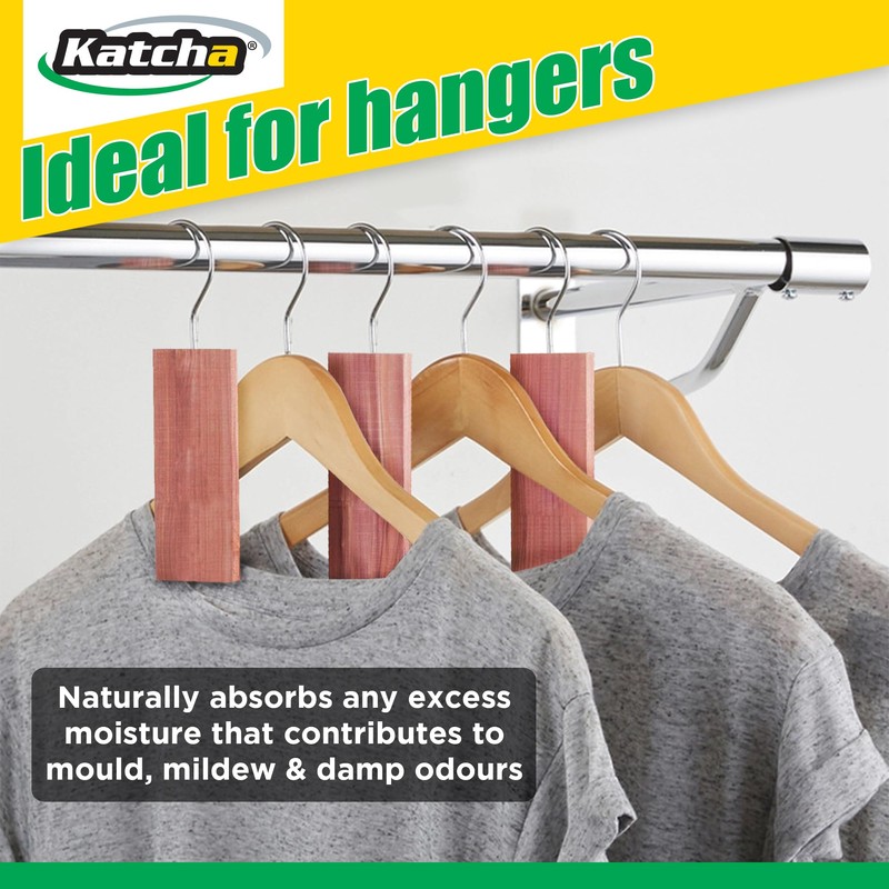 Katcha® Cedar Hangers - 100% Natural Cedar Moth Repel for