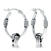 Charmsy 925 Sterling Silver Love-Knot Hoop Earrings Jewelry | Oval