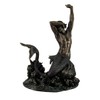 Veronese Design 7 7/8" Tall Merman Stretching on Rock Cold