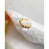 Elaximn Hypoallergenic Rainbow Stackable Ring | 14K Gold Plated Adjustable