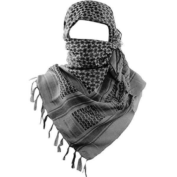 MAGNIVIT Cotton Keffiyeh Tactical Desert Scarf Wrap Shemagh Head Neck Arab Scarf