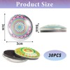 RtottiM 30 Pcs Crystal Glass Fridge Magnets 30mm Flower Pattern