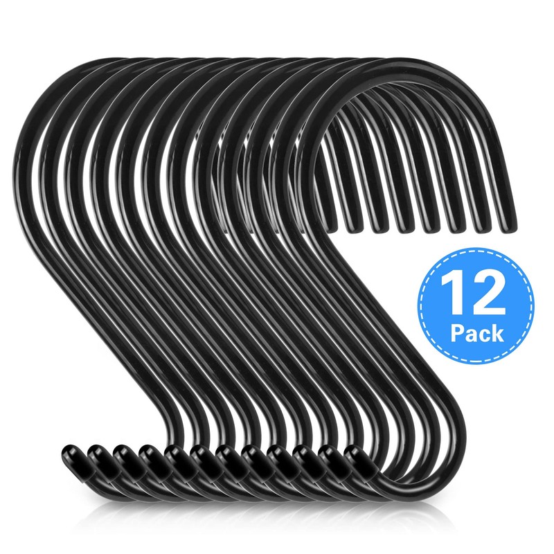 Antimbee 12 Pack Heavy Duty Large S Hooks, Rust-Free 5-1/2