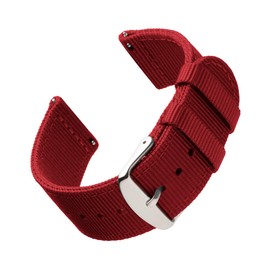 Archer Watch Straps - Premium Nylon Quick Release Watch Bands (Red, 22mm)