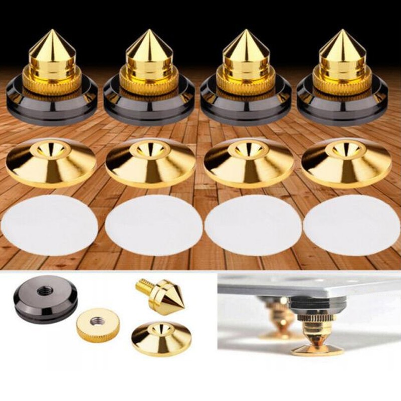 Speaker Spike Pad Kit Wide Application Shock Absorbing Zinc Alloy