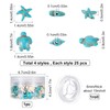 SUNNYCLUE 1 Box 100Pcs Sea Turtle Beads Turquoise Starfish Bead