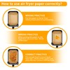 Pack of 200 Baking Paper for Hot Air Fryer, Airfryer