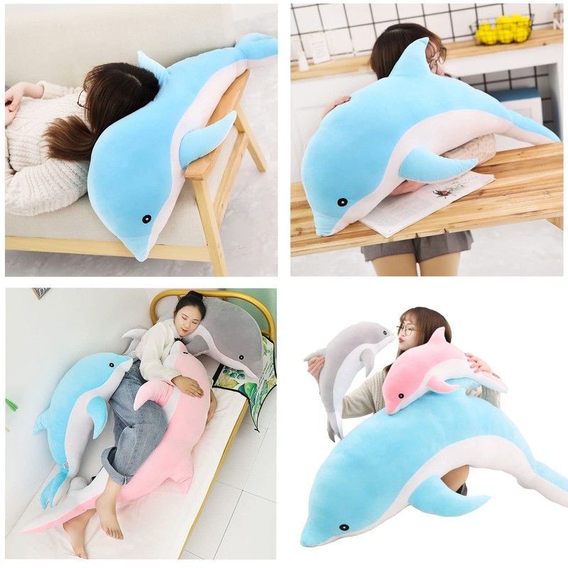 Somao Dolphin Stuffed Animals Plush Pillow Super Soft Sea Animal