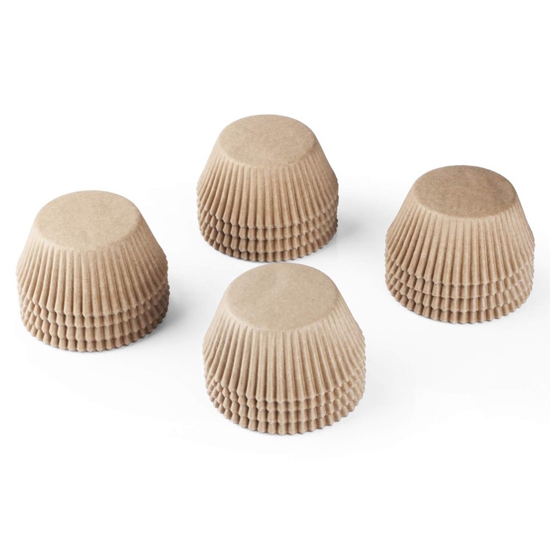 Caperci Standard Natural Cupcake Liners 500 Count, No Smell, Grease-Proof