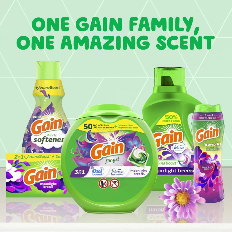 Gain Moonlight Breeze Liquid Laundry Detergent 88 Fl Oz 6