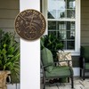 Whitehall Products Pinecone Thermometer Clock, French Bronze