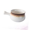 FUNOMOCYA Fashionable Ceramic Bowl Handle Salad Bowl for Kitchen Restaurant