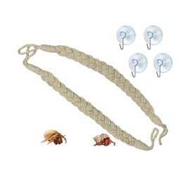 2 Pcs Hermit Crab Sturdy Twine Ladder, Hermit Crab Vine Climbing Toys, Reptile Tank Terrarium Accessories for Hermit Crab Geckos Snakes Lizards Geckos Tree Frogs