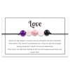 FineryGal Pink Love Energy Bracelet for Women Purple Pink Crystal