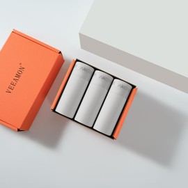 VEEAMON Mens Ice Skin Underwear 3-Pack Boxer Briefs Cool Silky Breathable Comfortable Trunks Underwear