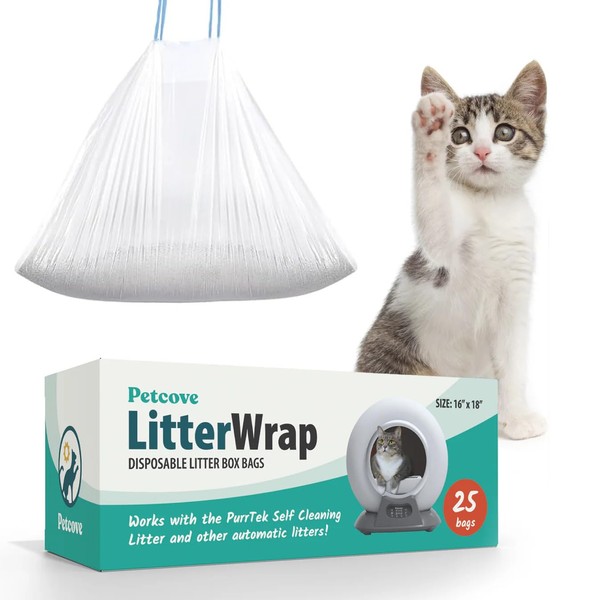 Premium Self Cleaning Cat Litter Box Liners, Kitty Litter Bags,