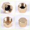 16pcs Brass Pipe Cap with 16 Rubber Gasket Seal Ring,