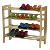 Winsome Clifford 4-Tiers Transitional Solid Wood Shoe Rack in Natural