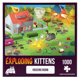 Housing Bloom Jigsaw Puzzle by Exploding Kittens - 1000 Pieces Jigsaw Puzzle for Adults, Teens, and Kids - Cat Puzzle, Funny Puzzle, Art Puzzle