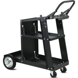 Welding Carts for Mig/Tig Welder and Plasma Cutter Welder Cart on Wheels 3-Tier Rolling Welding Carts