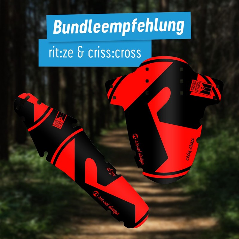 Riesel Design Criss:Cross Mudguard front Cyclecross Gravel Bike 4 Cableties