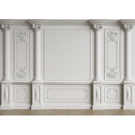 LYWYGG 7x5ft Retro Indoor Backdrop Photography European Style Ancient Palace Wall Backdrop Classic Portrait Background Photography Wedding Ceremony Graduation Baby Shower Studio Prop Video CP-604