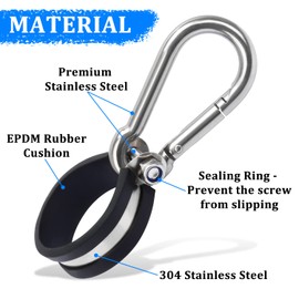 YiaChuii Hanger Bracket Assembly 2 Pack, Stainless Steel Airpower Line Clamp for 3-in-One Wrap Air Hose Lines for Tractor Trailer Semi Truck