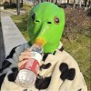 Máscara Cabeza D Pez Verde Disfraz Halloween Fiesta Divertid