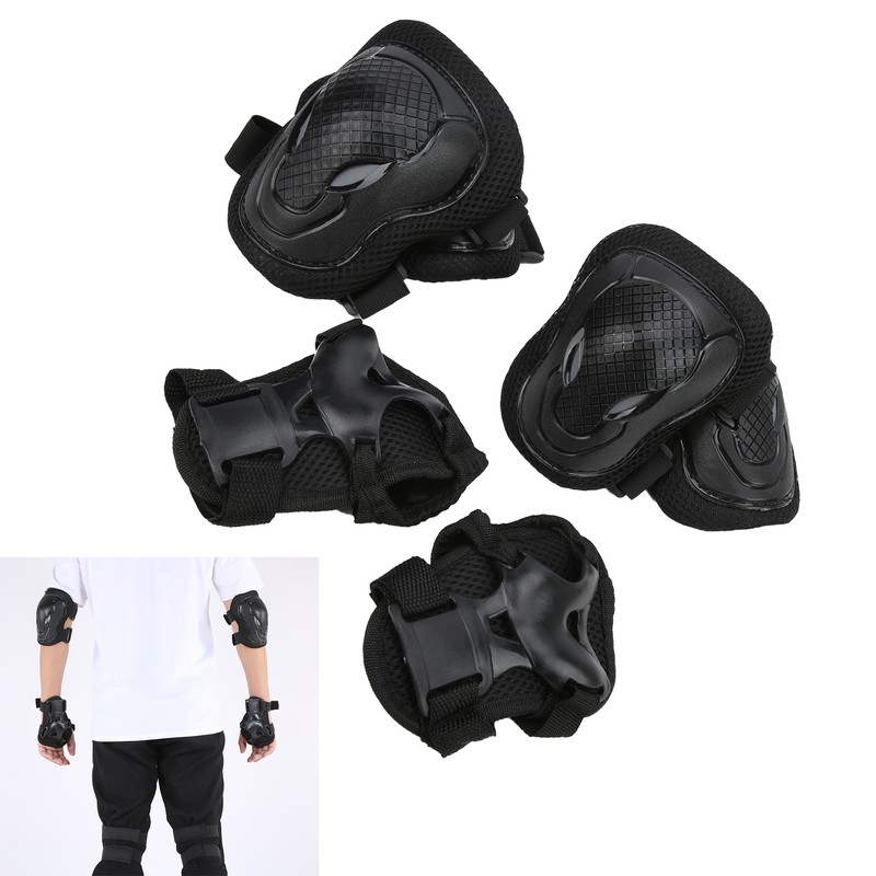 Roller Skate Protection Gear Set Adjustable Knee Elbow Pads Wrist