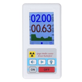 BR 6 Geiger Counter Nuclear Radiation Detector Geiger Counter Nuclear Radiation Detector Monitor Dosimeter for Home Outdoor Industry Laboratories White