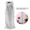 12pcs Simple Linen Fabric Wine Bag with Drawstring Champagne Decorative