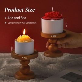 MGLIFEUL Candle Tins Jars Container Vessels for Making 4 8 Oz White Empty Candle Tins Can Gift Box Packaging Plate with Lids Wax Container Bulk Making DIY Candle Supplies Accessories(White,8oz,12pcs)