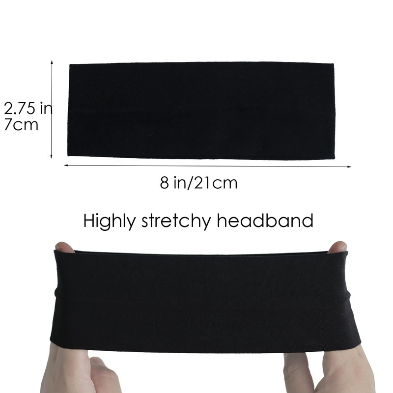 6Pcs Headbands for Women Non Slip Elastic Stretchy Cotton Head