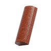 Healifty Brown Leather Eyeglass Hard Case