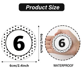 Qyeahkj 49Pcs Numbers Black and White Round Magnetic Numbers 0-36 with 12 Blank Writable Magnetic Calendar Accents for Kids Whiteboard Teaching Tools Classroom Decorations