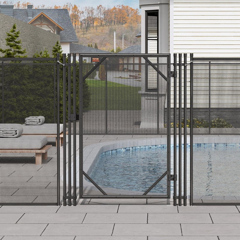 VEVOR Pool Fence, 4 x 2.5 FT Pool Gate for