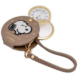 Fieldwork PNT050-1 Women's Pocket Watch, Field Work Strap Watch, Analog with Magnifier, 2.5x, Snoopy Felt Strap, Loupe Watch G, Beige, beige