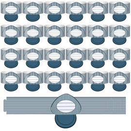 Jecery 24 Pcs Christmas Polar Train Conductor Hats Engineer Hats Bulk Polar Train Party Gifts Xmas Conductor Costume(You Can DIY Your Own Name) Blue, White