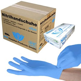 SFM ® SOFTLIGHTS nitrile: XS, S, M, L, XL, blue powder free F-tex gloves examination gloves nitrile disposable gloves powder free disposable gloves XS (100). l