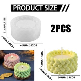Alwodici Silikon Formen Zum GießEn 2 StüCk Silikonform Kerzenhalter GießFormen Rund Silikonform Kerzen Teelichthalter Diy Silikon Aroma Kerzenhalter Wiederverwendbarer GießForm Kerzenhalter