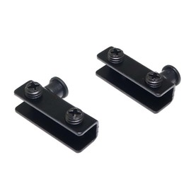 Glass Door Pivot Hinge RLECS 2 Sets Black Iron Nickel Plated Glass Clamps for Free Swinging Glass Doors, Glass Door Hinge