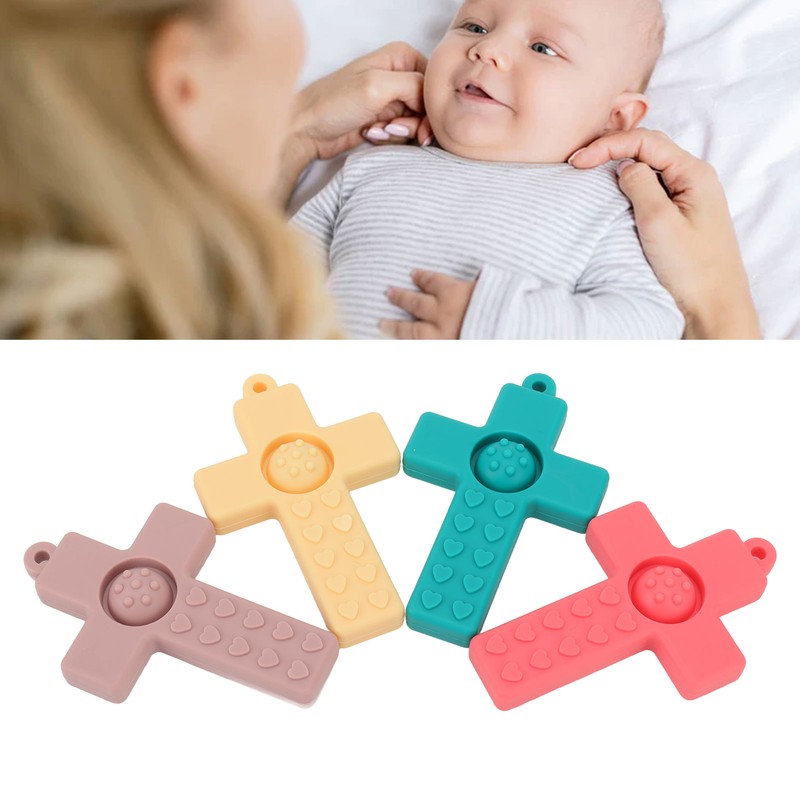 4Pcs Silicone Baby Teether Toy Infant Teething Relief Molar Soothe